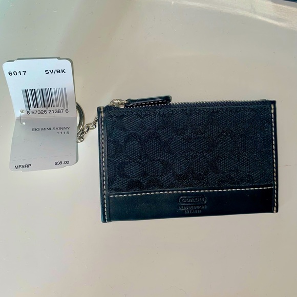 Coach Handbags - Coach Signature Mini Skinny ID/cash holder/wallet